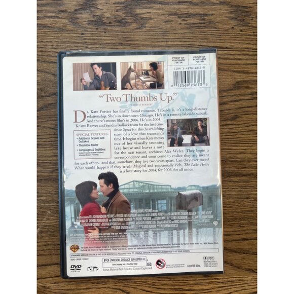The Lake House 2006 DVD Romance Drama Keanu Reeves Sandra Bullock Pre-Owned - Picture 2 of 4